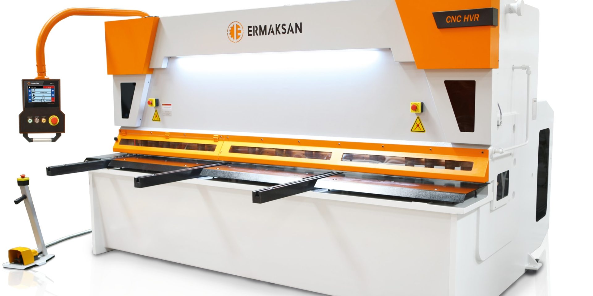 An Ermaksan CNC Hydraulic Variable Rake Guillotine
