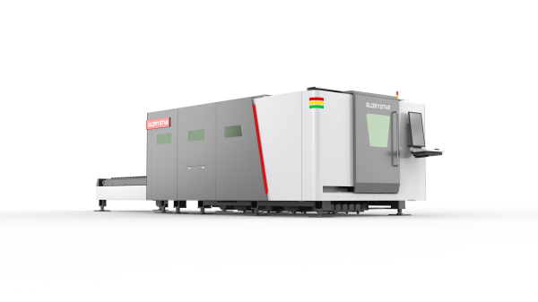 A Glorystar GS-CE Fibre Laser Machine from the side